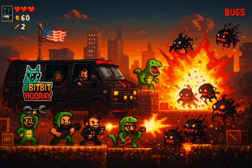 BitBitHooray campaign artwork: BitForce on Fire